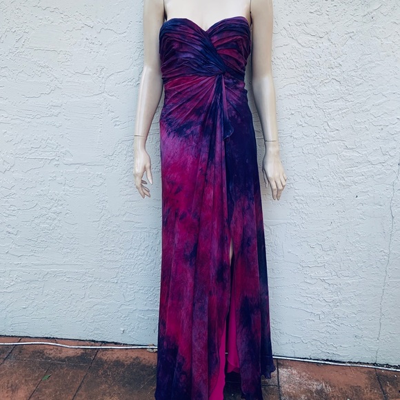 tie dye evening gown